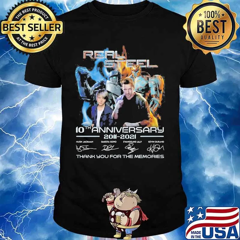 Real steel 10th anniversary 2011 2020 thank you for the memories signatures shirt