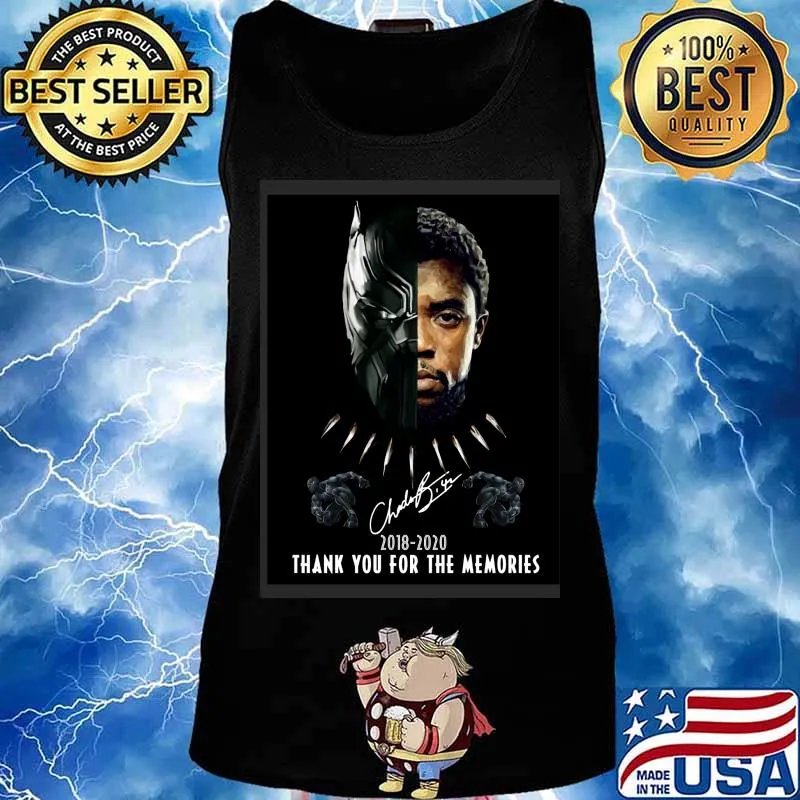 Rip Black Panther 2018-2020 thank you for the memories Chadwick Boseman signature s Tank top
