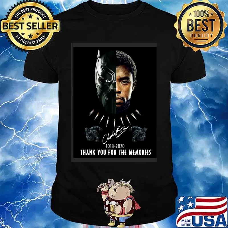 Rip Black Panther 2018-2020 thank you for the memories Chadwick Boseman signature shirt