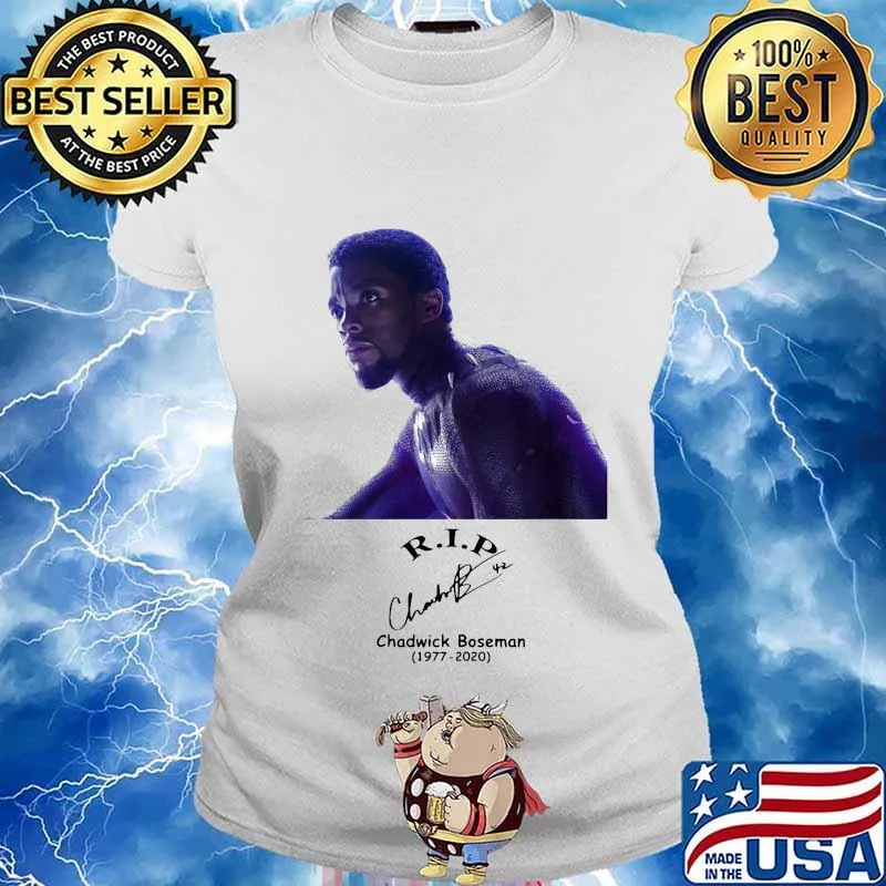 Rip black panther Chadwick Boseman 1977-2020 signature Shirt Ladies tee