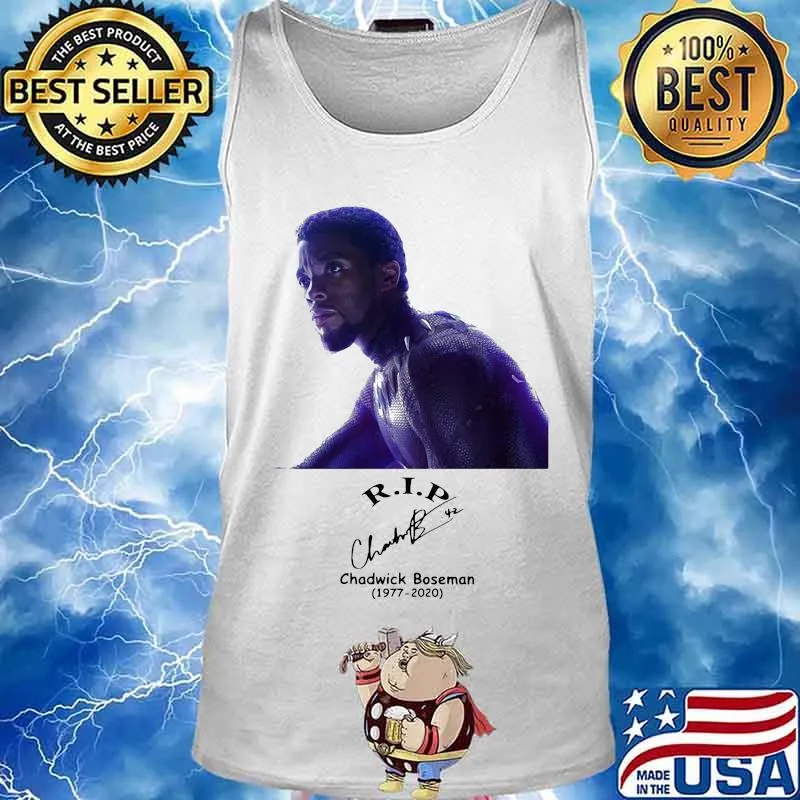 Rip black panther Chadwick Boseman 1977-2020 signature Shirt Tank top