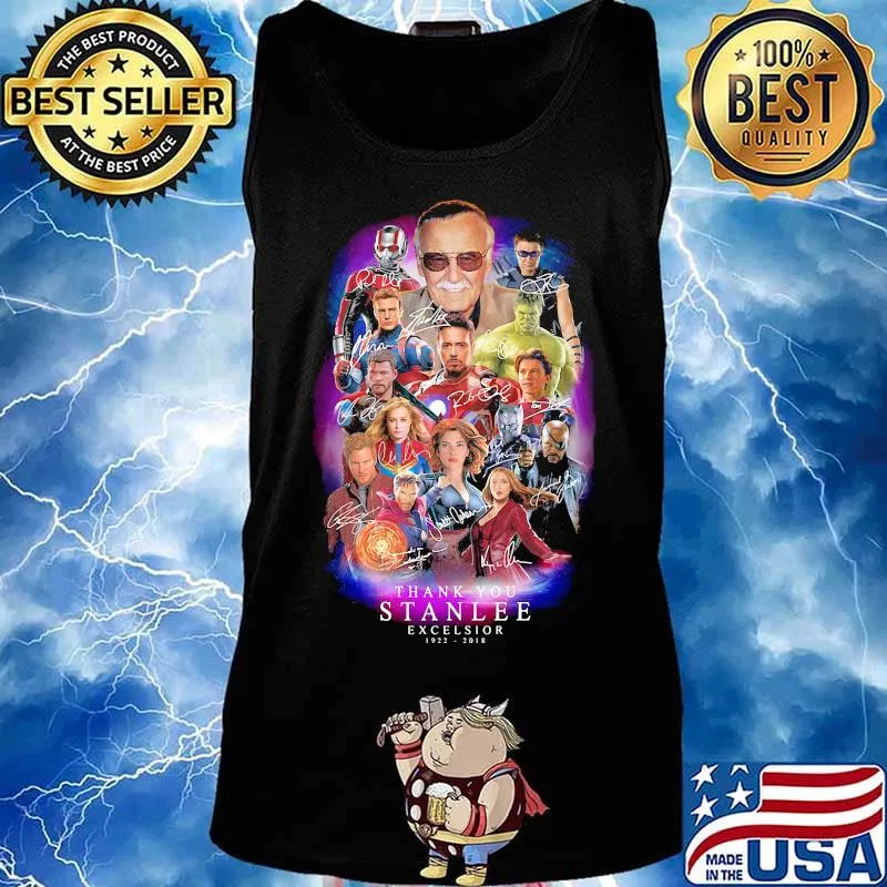 RIP Black Panther Marvel heroes thank you stan lee excelsior 1922 2018 signatures s Tank top