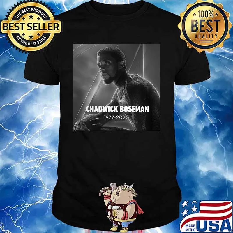 Rip Chadwick Boseman black panther 1977-2020 thank you for the memories shirt