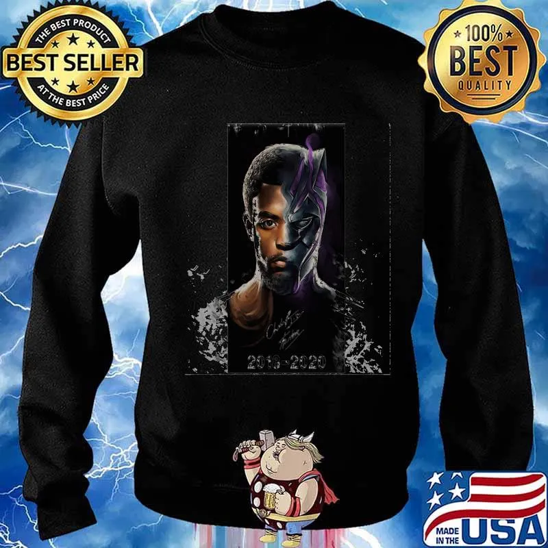 Rip chadwick Boseman black panther 2016 2020 signature s Sweater