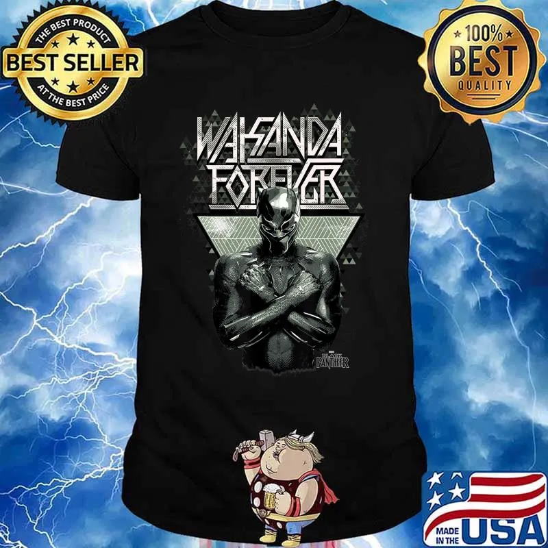 Rip Chadwick Boseman Marvel Black Panther Wakanda Forever Prism Patterned Shirt
