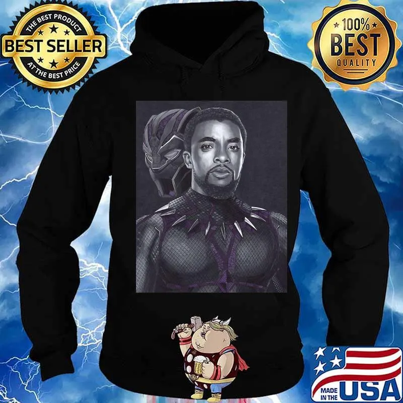 RIP Marvel heroes black panther chadwick Bosebam art s Hoodie