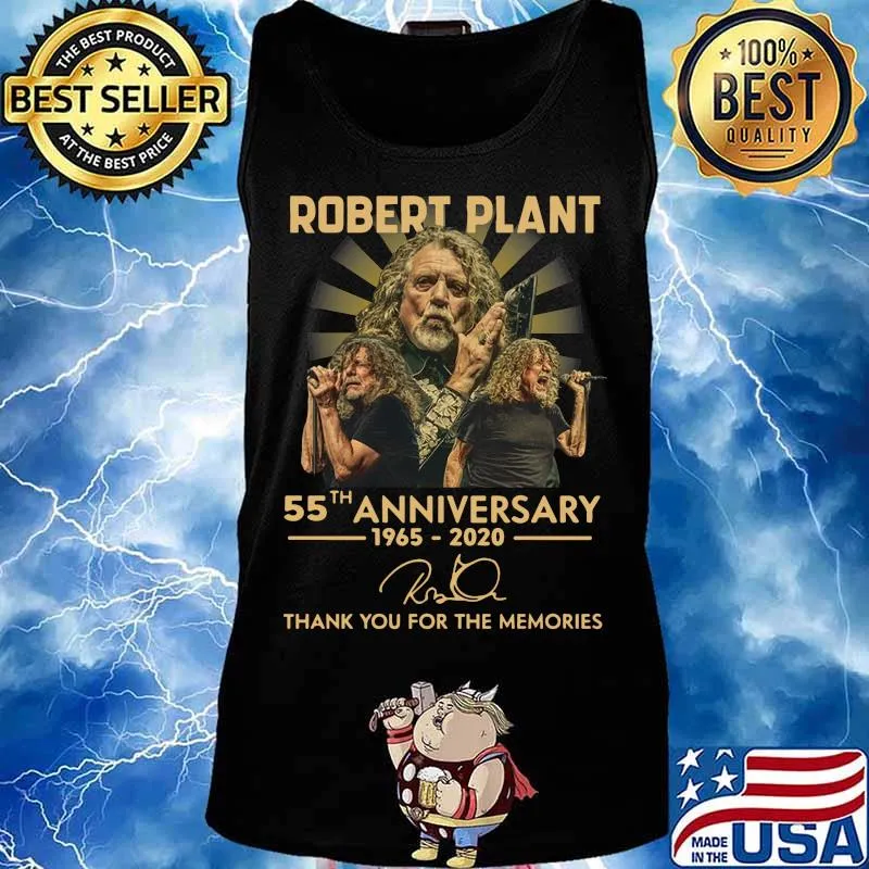 Robert plant 55th anniversary 1965 2020 thank you for the memories signature s Tank top