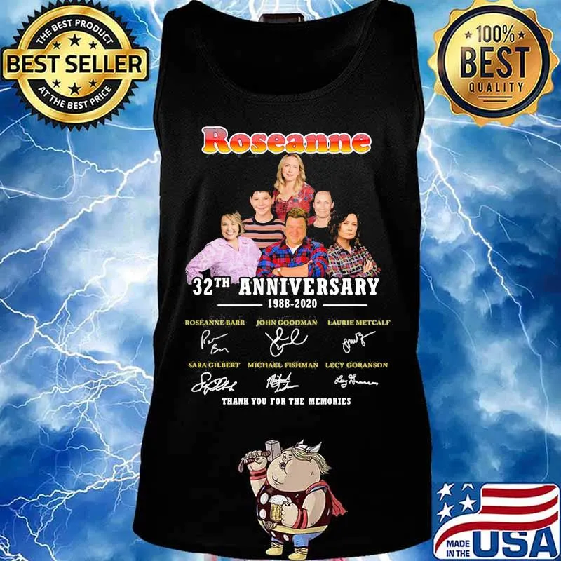 Roseanne 32th anniversary 1988 2020 thank you for the memories signatures s Tank top
