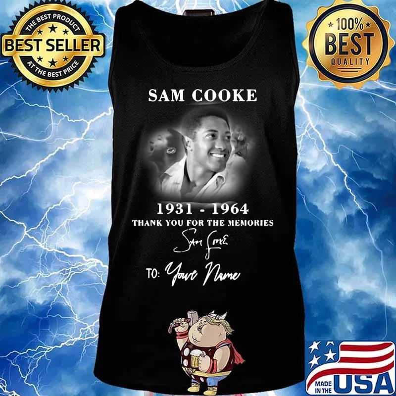 Sam cooke 1931 1964 thank you for the memories to your name signature s Tank top