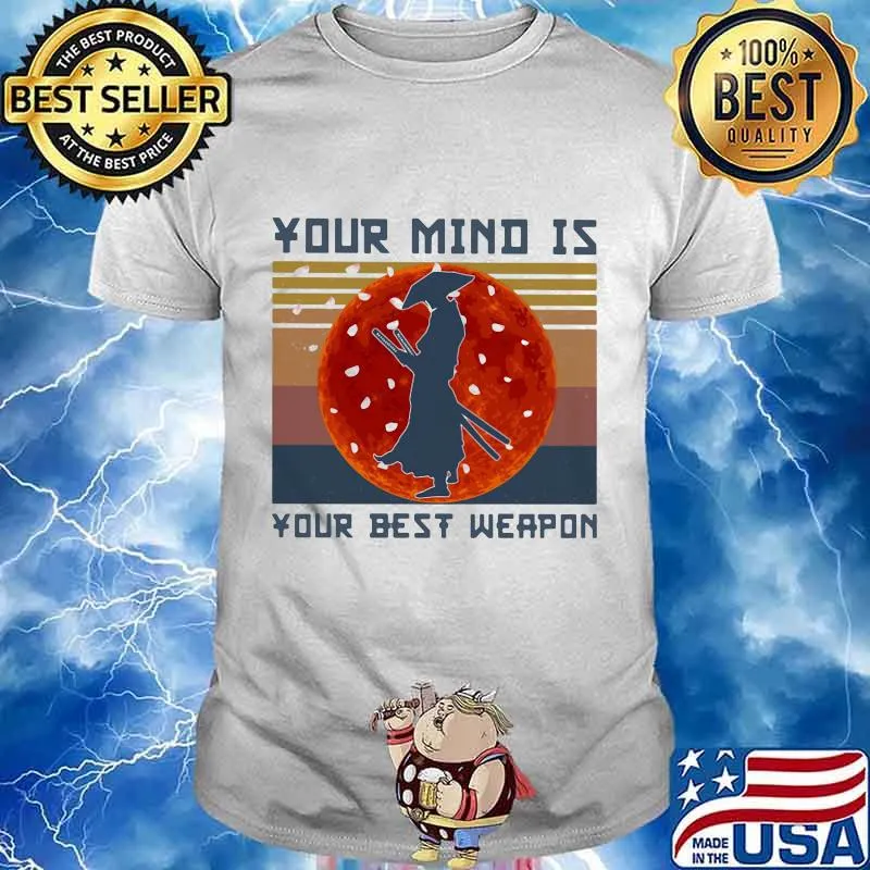 Samurai Basketball Your mind is your best weapon vintage retro shirt