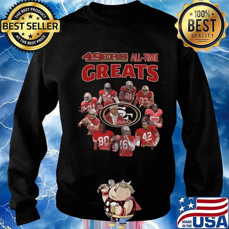 San francisco 49ers all time greats signatures s Sweater