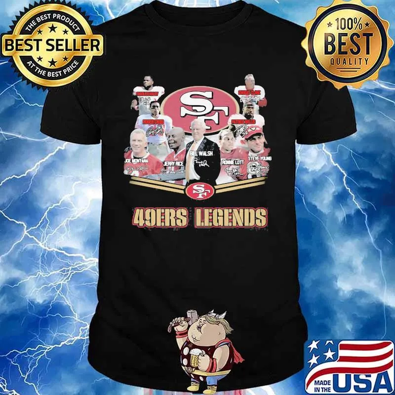 San francisco 49ers legends signatures shirt