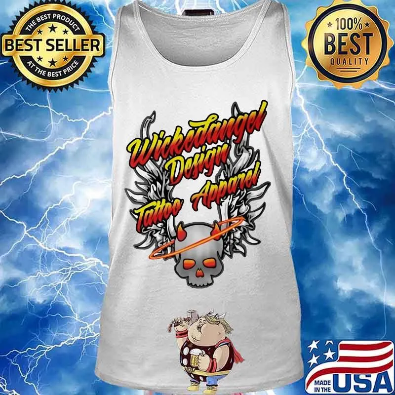Satan wicked angel design tattoo apparel s Tank top