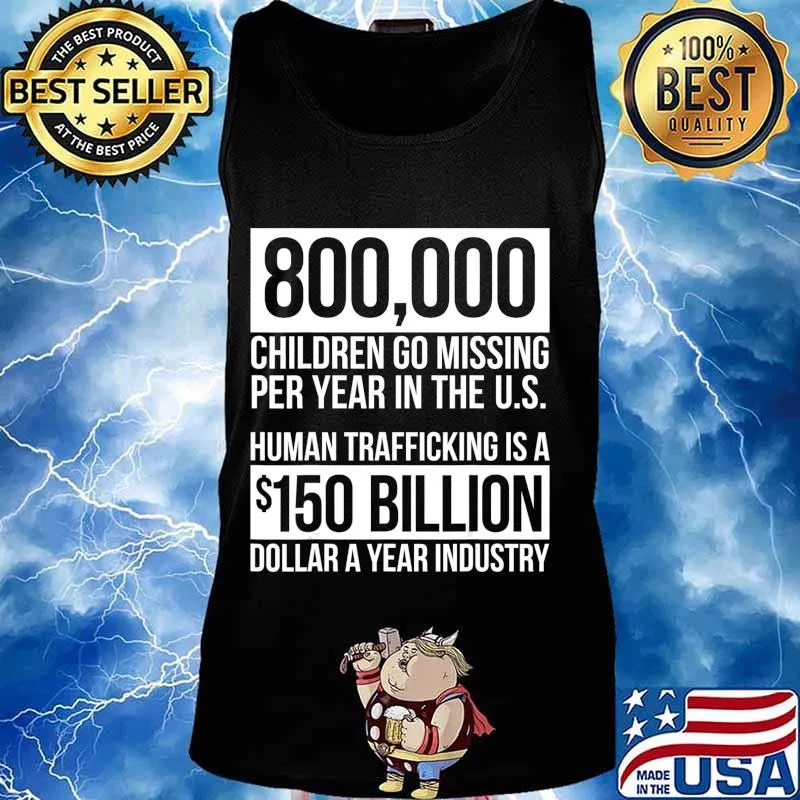 Save Our Children End Child Trafficking Awareness Stats T-Shirt Tank top