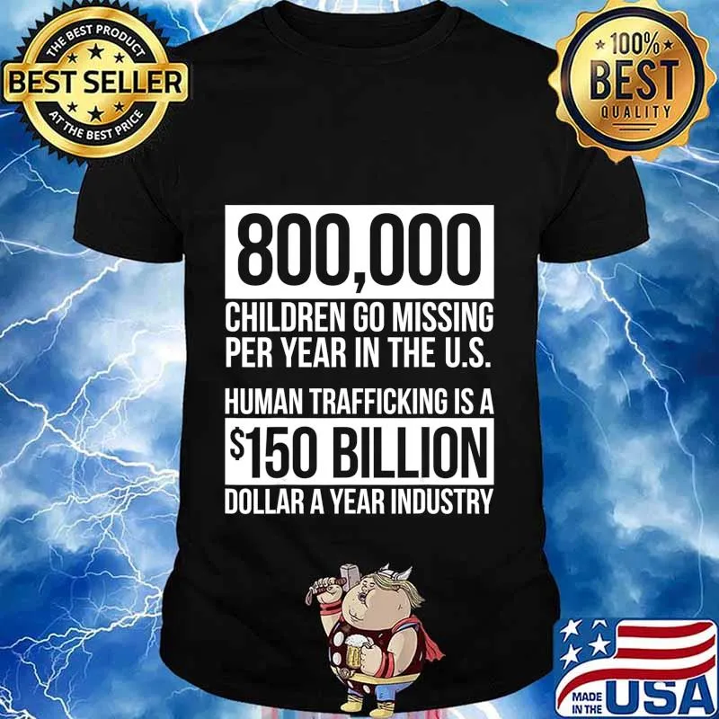 Save Our Children End Child Trafficking Awareness Stats T-Shirt