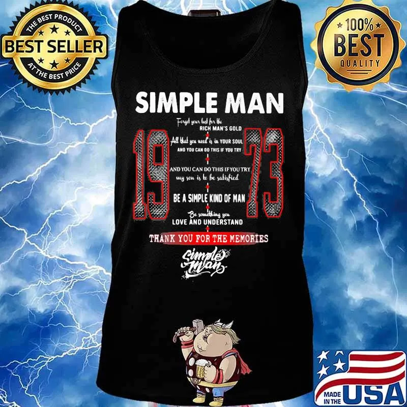 Simple Man 1973 Thank you for the memories signature s Tank top