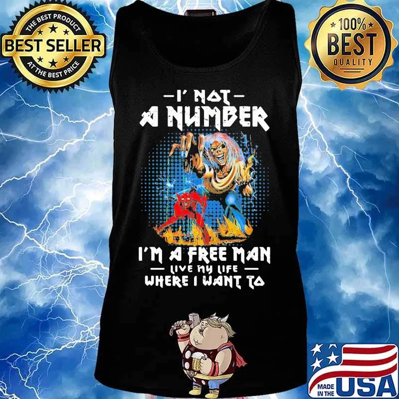Skeleton iron maiden i not a number i'm a free man live my life where i want to s Tank top