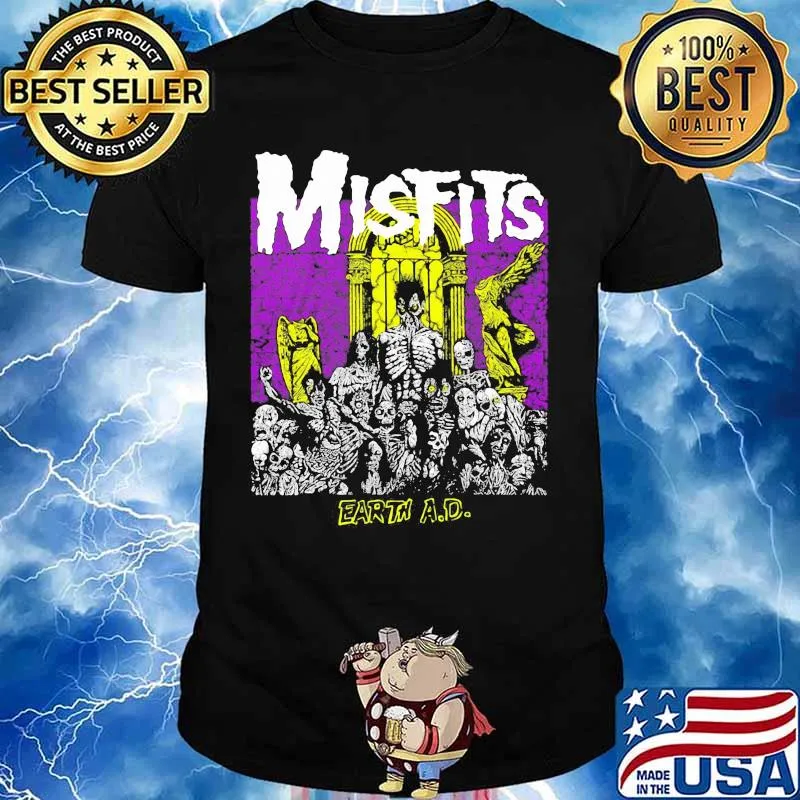 Skeleton misfits earth ad shirt
