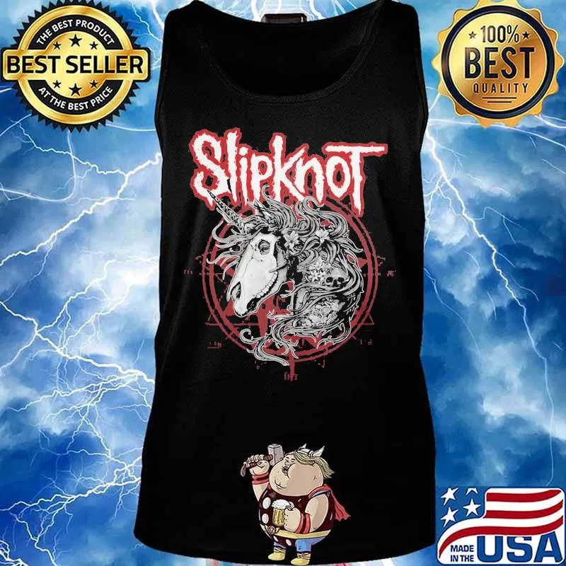 Skeleton unicorn slipknot band s Tank top