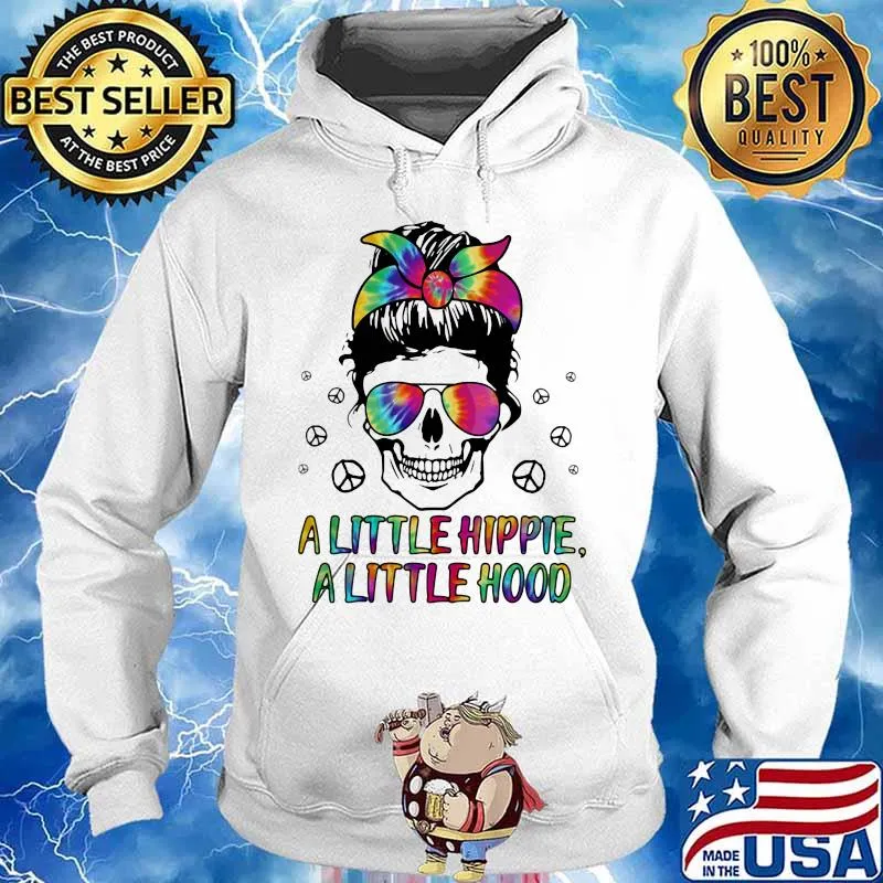 Skull A little hippie A little hood s Hoodie