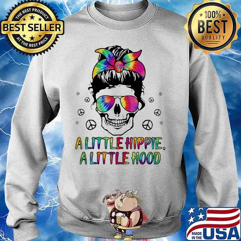 Skull A little hippie A little hood s Sweater