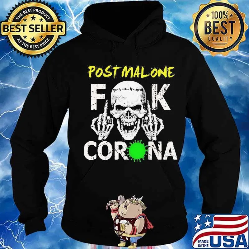 Skull post malone fuck coronavirus s Hoodie