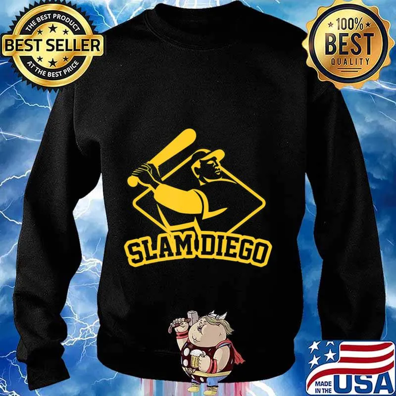 Slam Diego Shirt California Funny Home Run Hitting Baseball T-Shirt Sweater