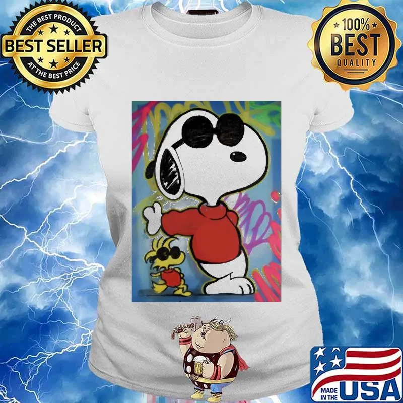 snoopy and woodstock art s Ladies tee