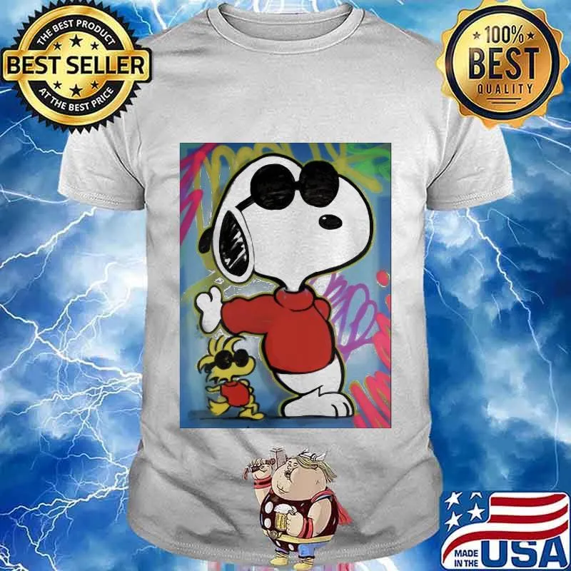 snoopy and woodstock art shirt