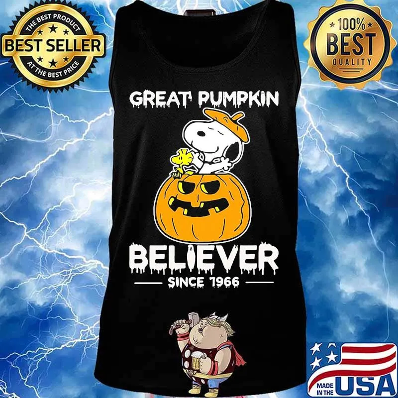 Snoopy and woodstock great pumpkin believer since 1966 pumpkin s Tank top