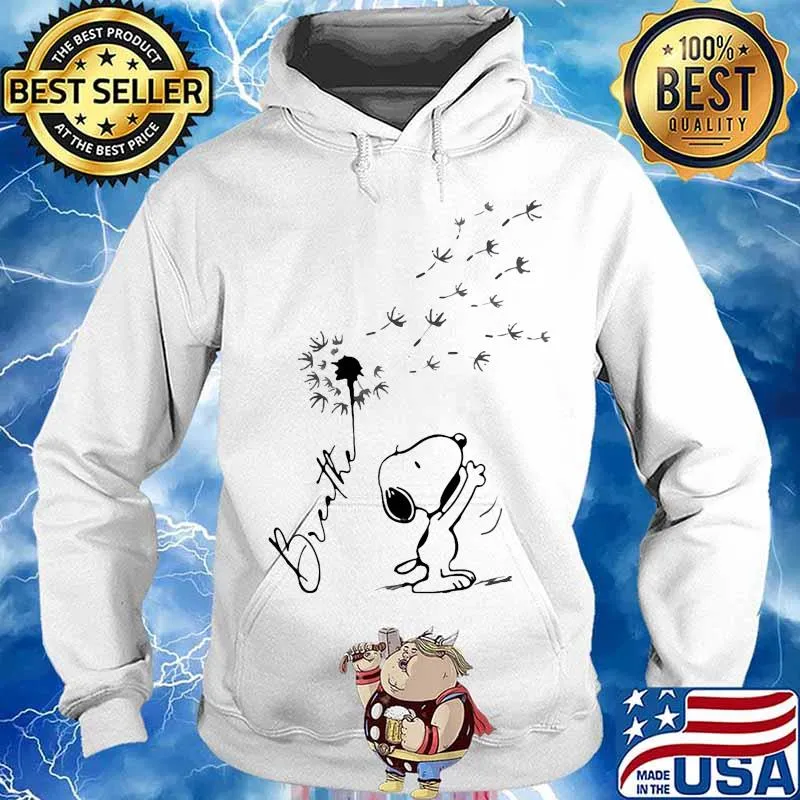Snoopy dandelion flower breathe s Hoodie