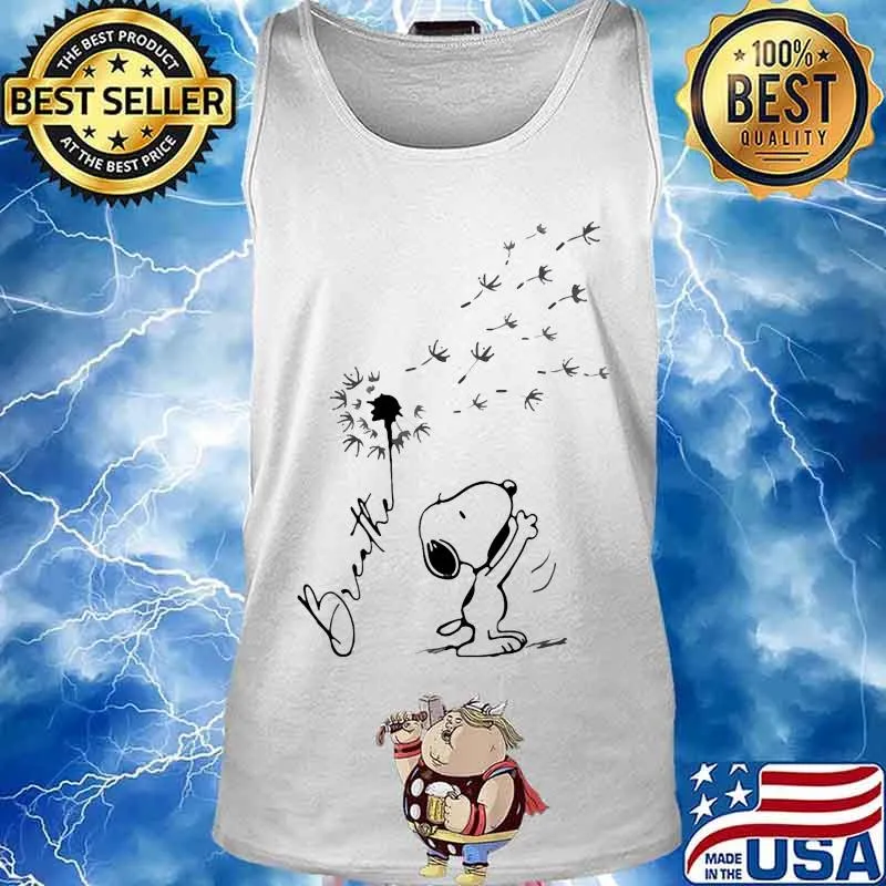 Snoopy dandelion flower breathe s Tank top