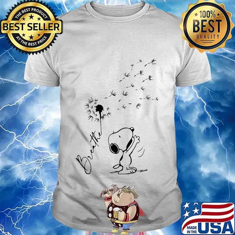 Snoopy dandelion flower breathe shirt