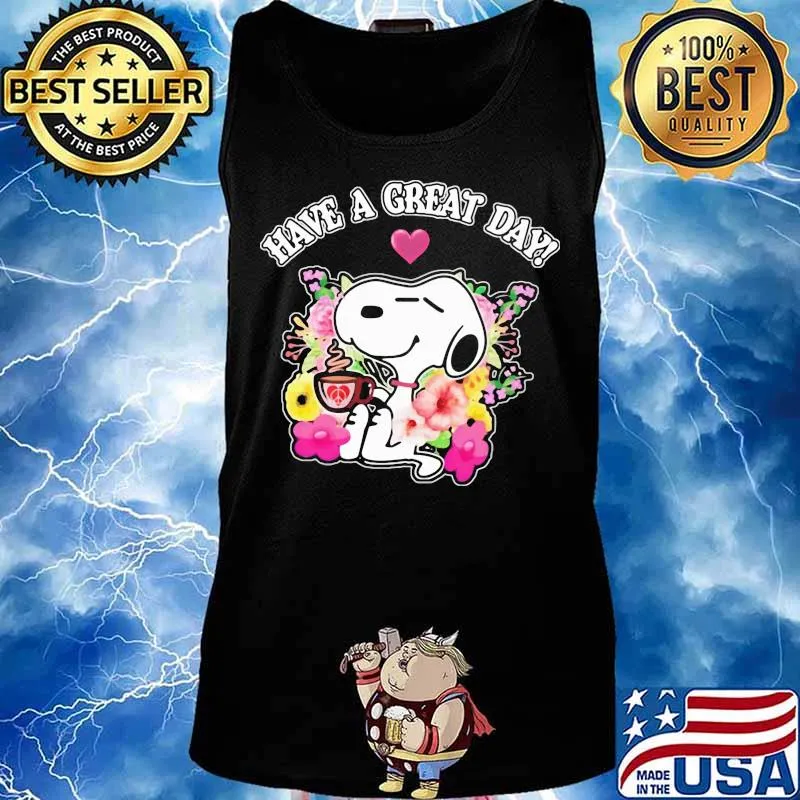 Snoopy have a great day flowers s Tank top