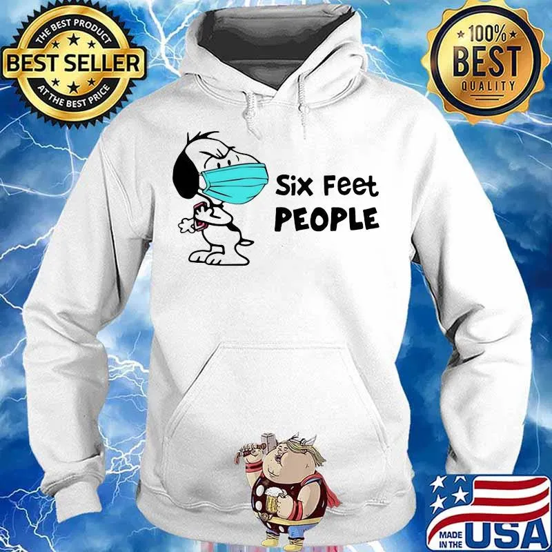 Snoopy mask six feet people s Hoodie