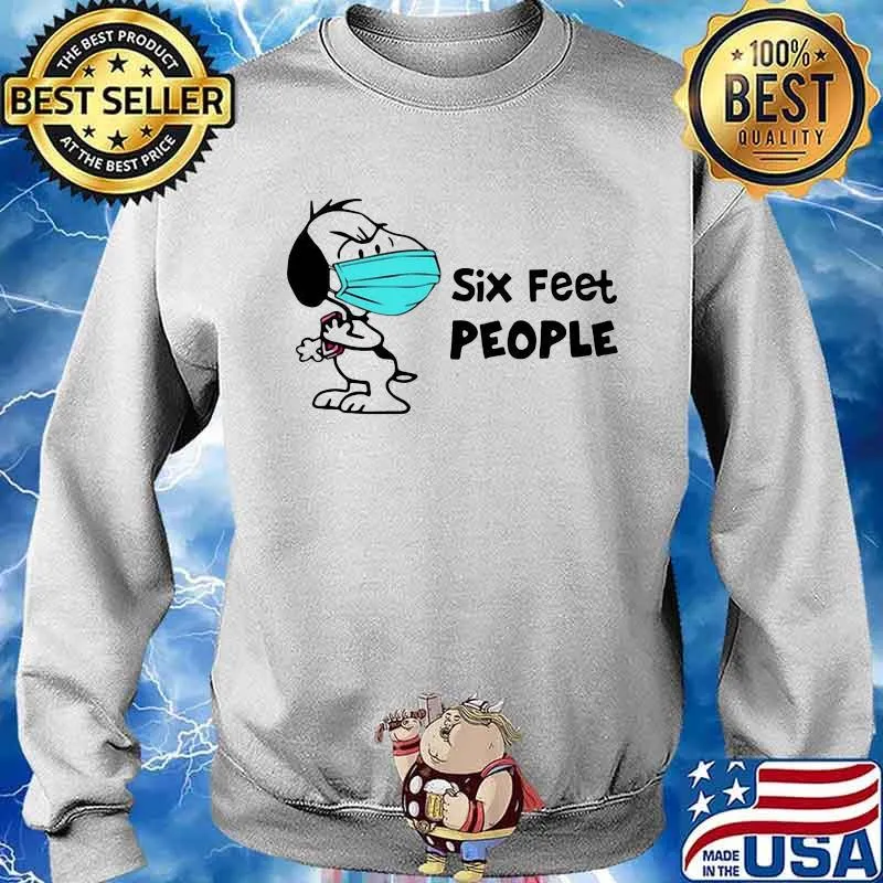 Snoopy mask six feet people s Sweater