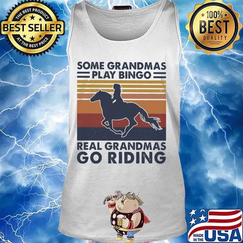 Some grandmas play bingo real grandmas go riding vintage retro s Tank top