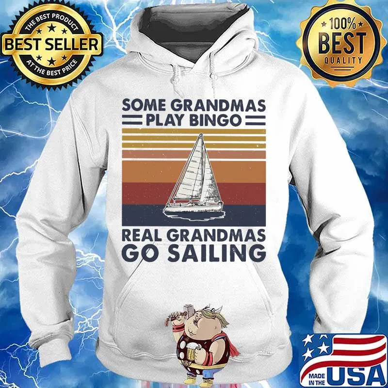 Some grandmas play bingo real grandmas ride go sailing vintage retro s Hoodie