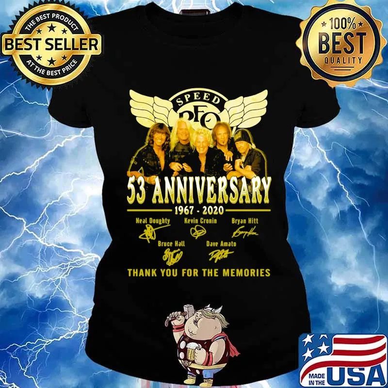 Speed 53rd anniversary 1967 2020 thank you for the memories signatures s Ladies tee