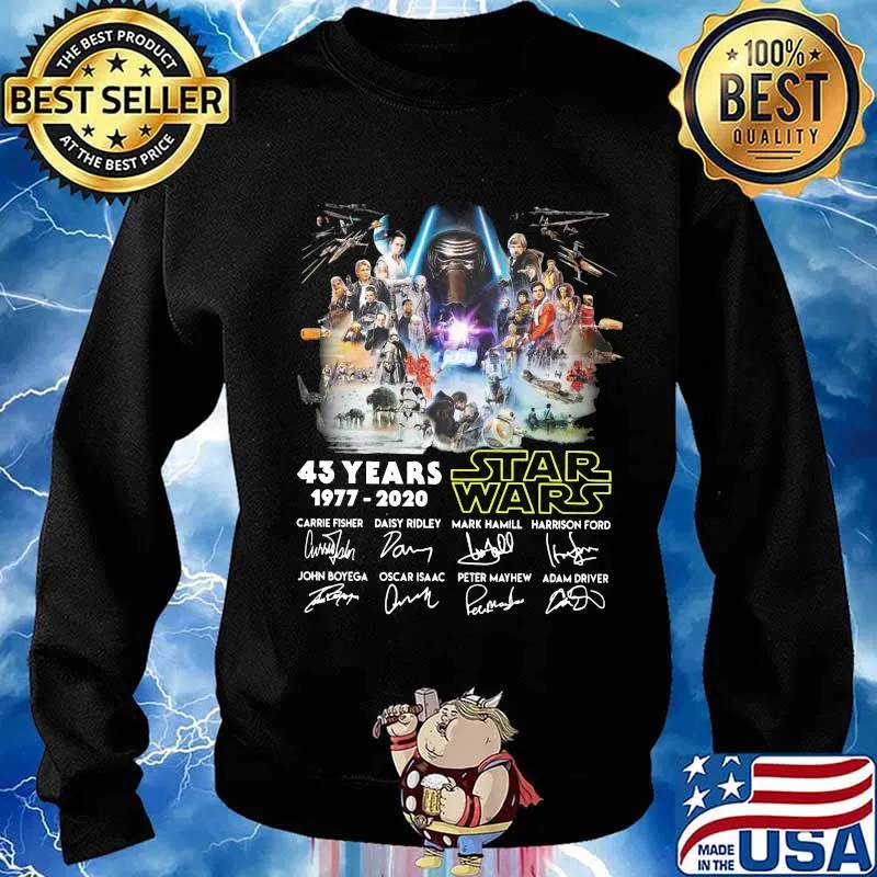 Star wars 43 years 1977 2020 signatures s Sweater