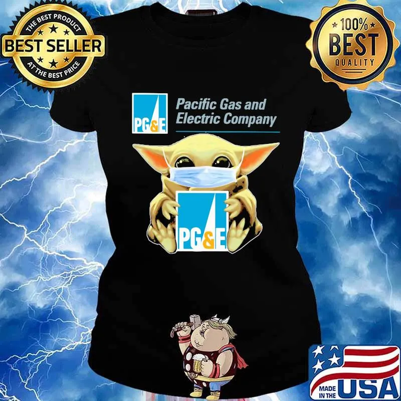 Star wars baby yoda mask hug pacific gas and electric company s Ladies tee