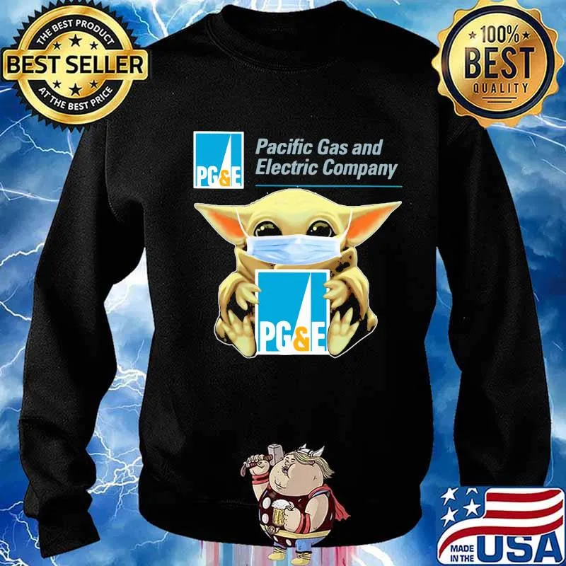 Star wars baby yoda mask hug pacific gas and electric company s Sweater