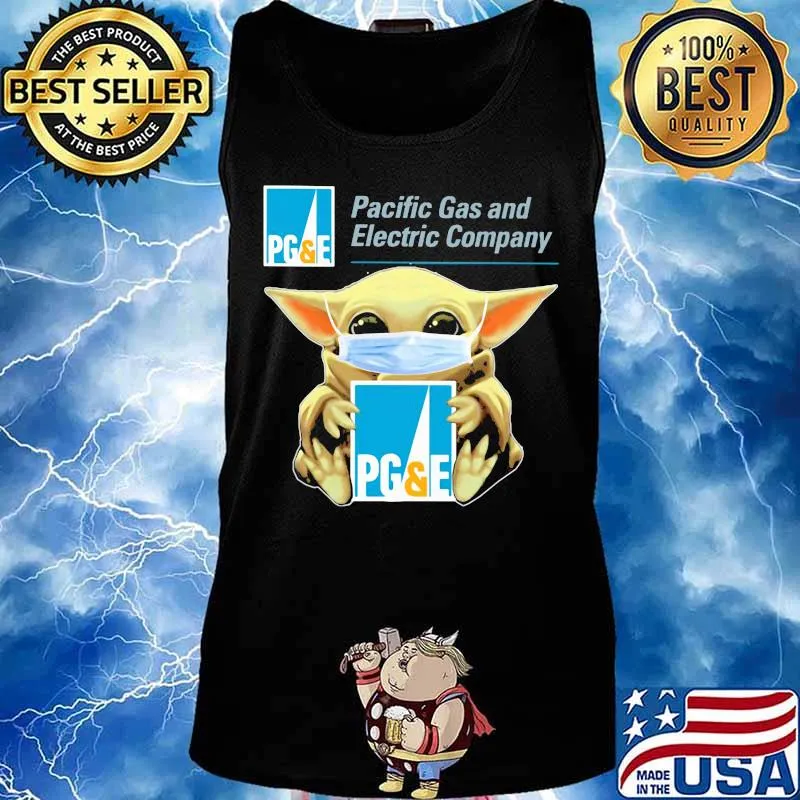 Star wars baby yoda mask hug pacific gas and electric company s Tank top