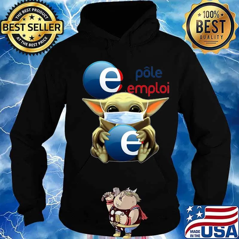 Star wars baby yoda mask hug polo emplai s Hoodie