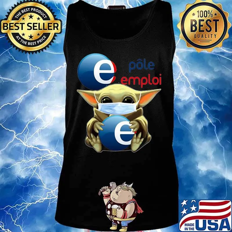 Star wars baby yoda mask hug polo emplai s Tank top