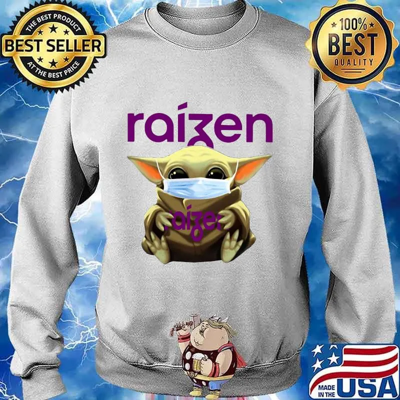 Star wars baby yoda mask hug raizen s Sweater