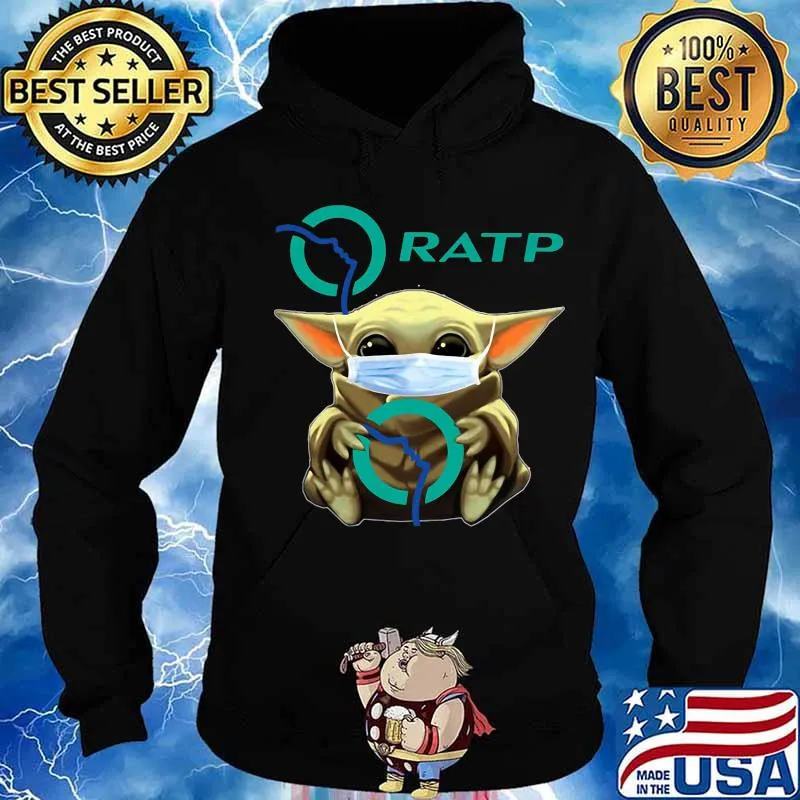 Star wars baby yoda mask hug ratp s Hoodie