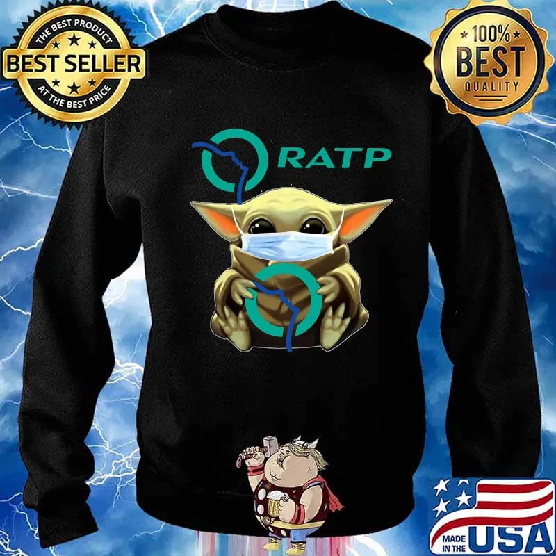 Star wars baby yoda mask hug ratp s Sweater