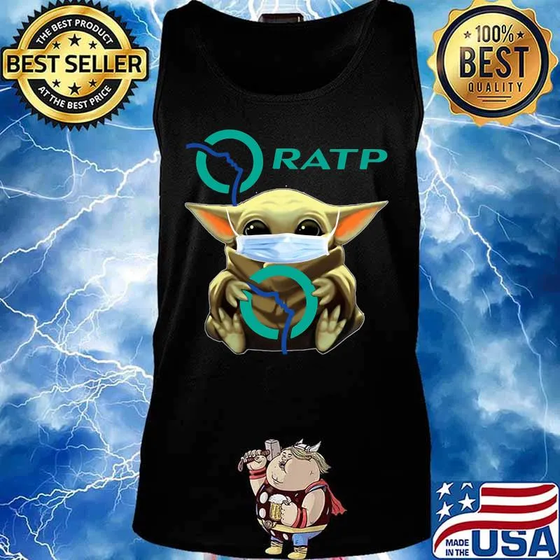 Star wars baby yoda mask hug ratp s Tank top