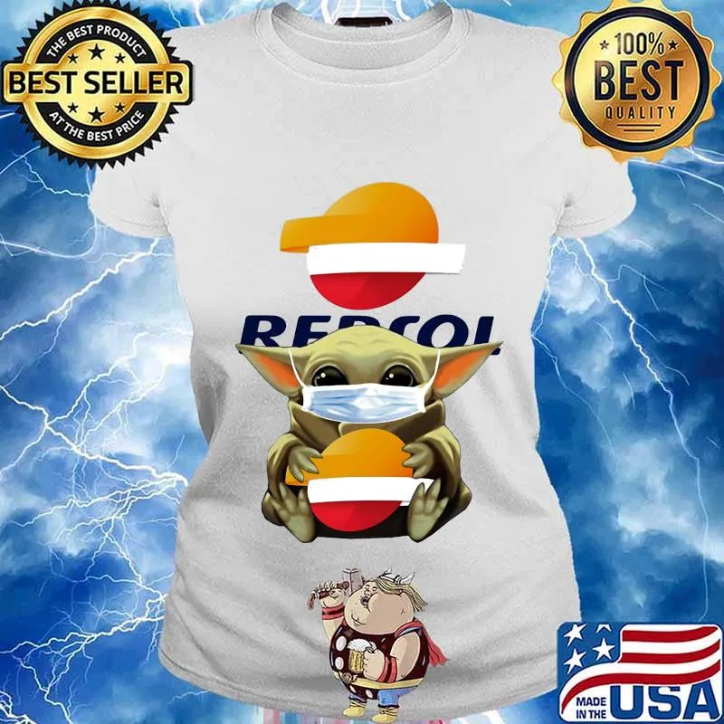 Star wars baby yoda mask hug repsol s Ladies tee